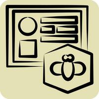 Icon Certificate. related to Apiary symbol. hand drawn style. simple design editable. simple illustration vector