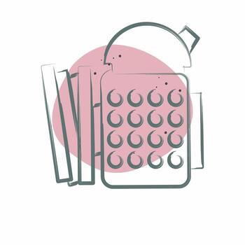 Icon Smoker. related to Apiary symbol. Color Spot Style. simple design editable. simple illustration vector