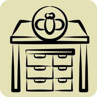 Icon Apiary. related to Apiary symbol. hand drawn style. simple design editable. simple illustration vector