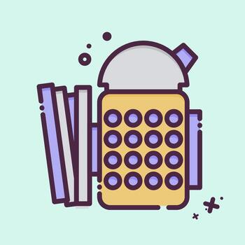 Icon Smoker. related to Apiary symbol. MBE style. simple design editable. simple illustration vector