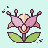 icono botánico. relacionado a colmenar símbolo. mbe estilo. sencillo diseño editable. sencillo ilustración vector