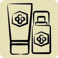 Icon Cosmetic. related to Apiary symbol. hand drawn style. simple design editable. simple illustration vector