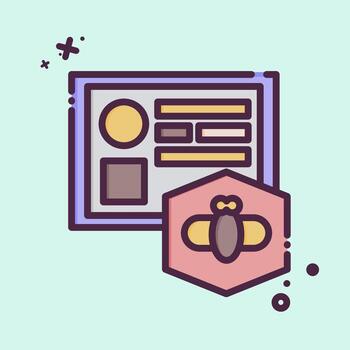 Icon Certificate. related to Apiary symbol. MBE style. simple design editable. simple illustration vector