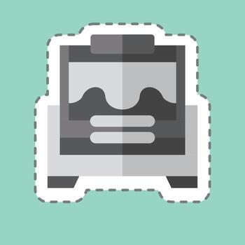 Sticker line cut Brood. related to Apiary symbol. simple design editable. simple illustration vector