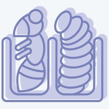Icon Larva Bee. related to Apiary symbol. two tone style. simple design editable. simple illustration vector