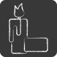 Icon Candle. related to Apiary symbol. chalk Style. simple design editable. simple illustration vector