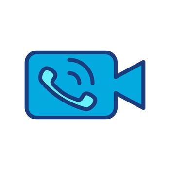 Video call icon,Web icon. vector isolate on a white background