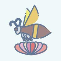 Icon Bee. related to Apiary symbol. doodle style. simple design editable. simple illustration vector