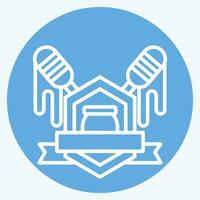 Icon Badge. related to Apiary symbol. blue eyes style. simple design editable. simple illustration vector
