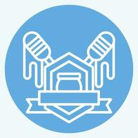 Icon Badge. related to Apiary symbol. blue eyes style. simple design editable. simple illustration vector