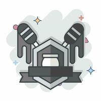 Icon Badge. related to Apiary symbol. comic style. simple design editable. simple illustration vector