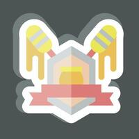 Sticker Badge. related to Apiary symbol. simple design editable. simple illustration vector