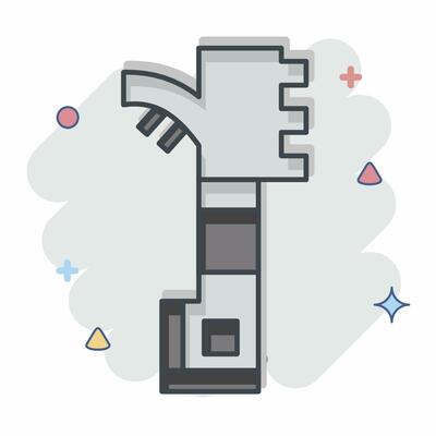 Icon Bee Hive Scraper. related to Apiary symbol. comic style. simple design editable. simple illustration