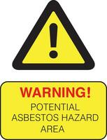 This vector file is for Asbestos awareness. This warning sign used to show a dangerous environment for Asbestos hazard area. You can use this image for any warning or dangerous environment.
