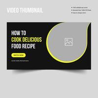 Vector thumbnail fast food restaurant menu social media marketing web banner
