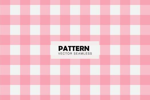 Pink gingham simple shape seamless repeat pattern vector