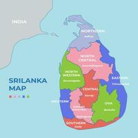 Srilanka Map Template vector