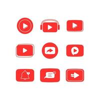 Live Stream Icon Badge Set vector