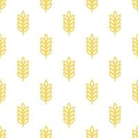wheat seamless pattern, patterns such as wheat, rice and oat. suitable for organic background for bakery packages, bakery products etc vector