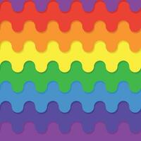 paper pattern in the form of a rainbow of colorful liquid melts. vector