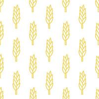 wheat seamless pattern, patterns such as wheat, rice and oat. suitable for organic background for bakery packages, bakery products etc vector