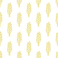 wheat seamless pattern, patterns such as wheat, rice and oat. suitable for organic background for bakery packages, bakery products etc vector