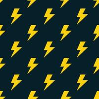 yellow lightning patternrepeating simple graphic lightning or lightning icon flat pattern seamless design on dark blue background vector