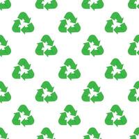 simple repeating recycling icon pattern flat seamless pattern design vector