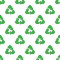 simple repeating recycling icon pattern flat seamless pattern design vector