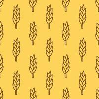 wheat seamless pattern, patterns such as wheat, rice and oat. suitable for organic background for bakery packages, bakery products etc vector