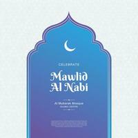 Mawlid Al-nabi Muhammad design template vector