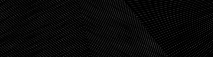 Black refracted curved lines abstract background vector
