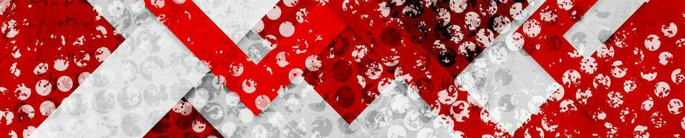 Grunge red tech geometric abstract background vector