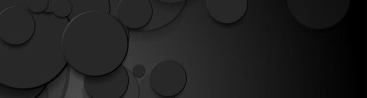 Abstract geometric background with black circles vector