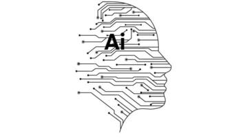 La technologie et ingénierie concept, artificiel intelligence et innovation concept, câblé cerveau illustration de artificiel intelligence et circuit planche Humain cerveau video