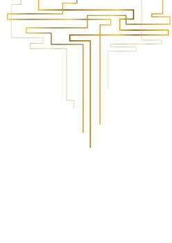 bronce y dorado líneas resumen tecnología antecedentes vector