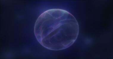 Abstract transparent energy sphere round glowing magical digital futuristic space background photo