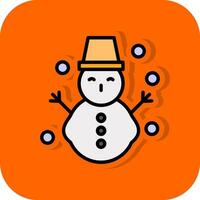 Snowman Vector Icon Design