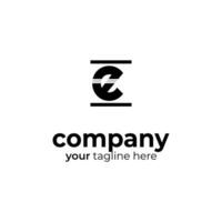 Symbol E logo on white background, can be used for art companies, sports, etc vector