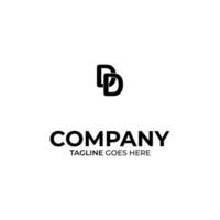 Symbol DD letter logo on white background, can be used for art companies, sports, etc vector