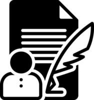 solid icon for author vector