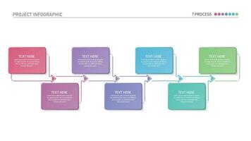 Infographic process design with icons and 7 options or steps. vector