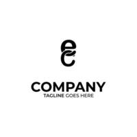 Symbol CE letter logo on white background, can be used for art companies, sports, etc vector