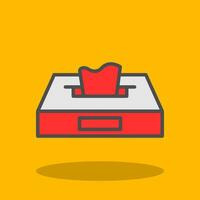 Tissue Box Vector Icon Design