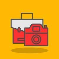 Camera Bag Vector Icon Design