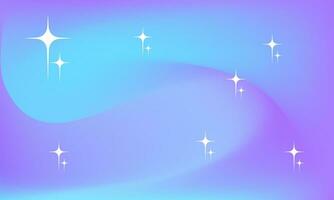 Abstract holographic unicorn gradient background. Dreamy fantsay with sparkles stars. Vector illustration