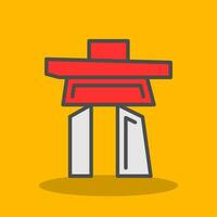 Inukshuk Vector Icon Design