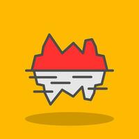 glaciar bahía vector icono diseño