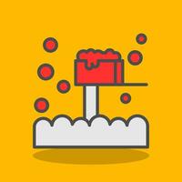 Snow-covered mailbox Vector Icon Design