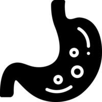 solid icon for stomach vector